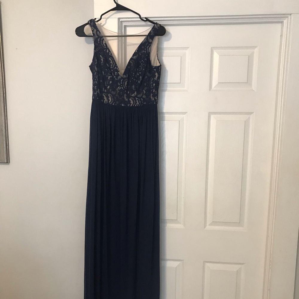 David’s Bridal Navy Bridesmaid Dress Size 4